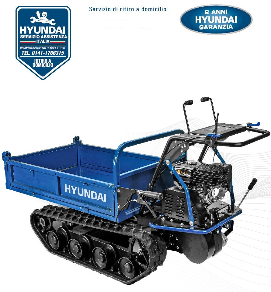Motocarriola a Cingoli HYUNDAI 65910 212CC Carico Max 500 KG Ribaltamento idraulico - Image 4