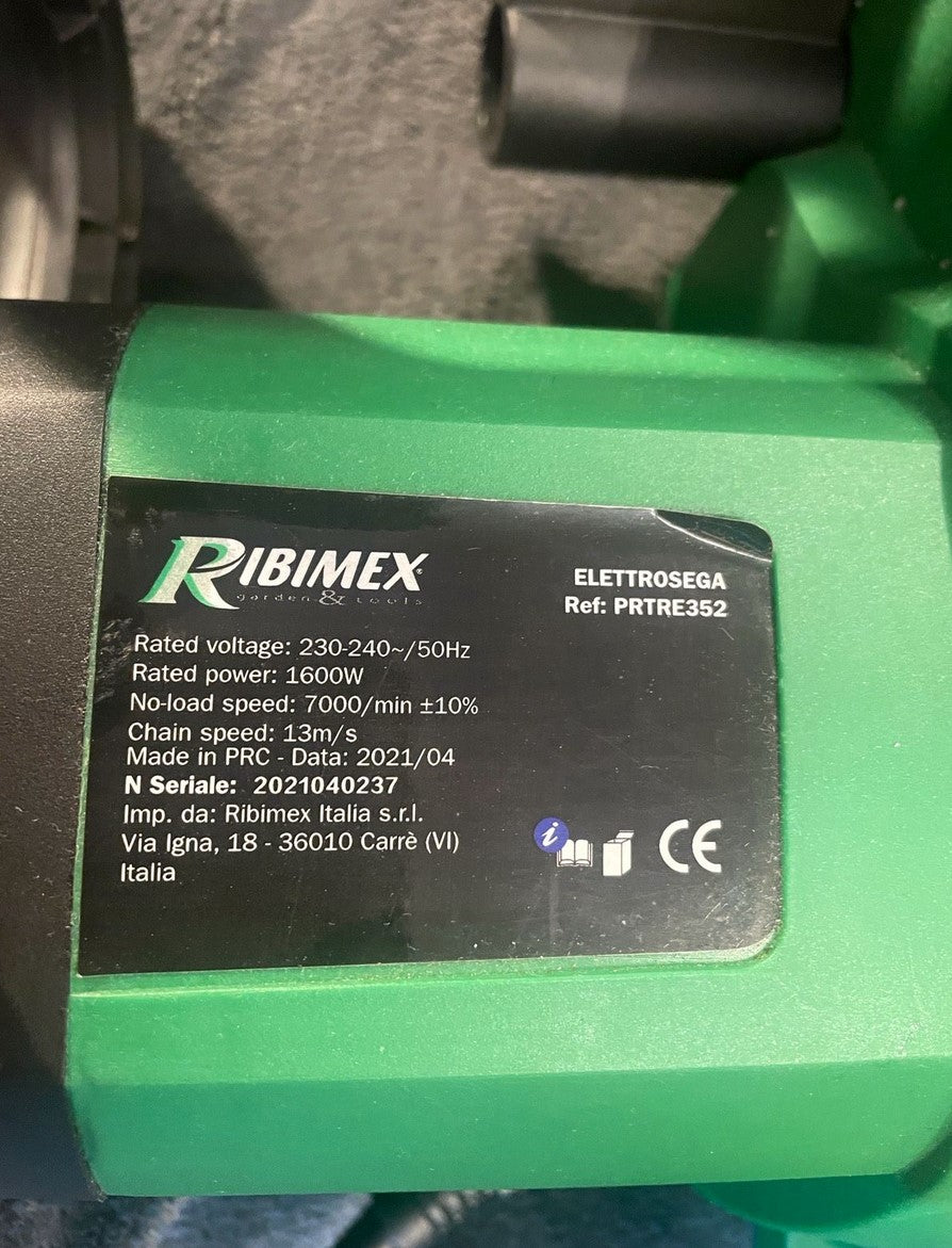 Elettrosega sega elettrica motosega Ribimex PRTRE352 350 mm - Image 5