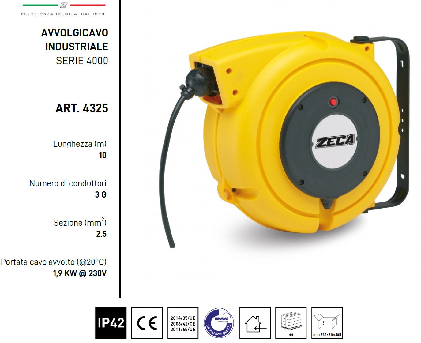 Zeca 4325 3G sezione 2,5 mm2 lunghezza 9 m portata 1,9 Kw 230V pvc - Image 2