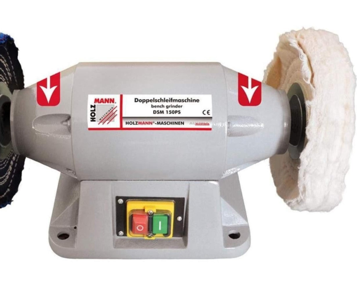 Holzmann DSM150PS_230V Mola lucidatrice dischi 1 flanella,1 Lino Motore a induzione 520W - Image 3