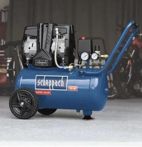 Scheppach hc25si Compressore supersilenziato 24lt bicilindrico 1.1Kw 8bar 60 dB 220v e di Design - Image 3