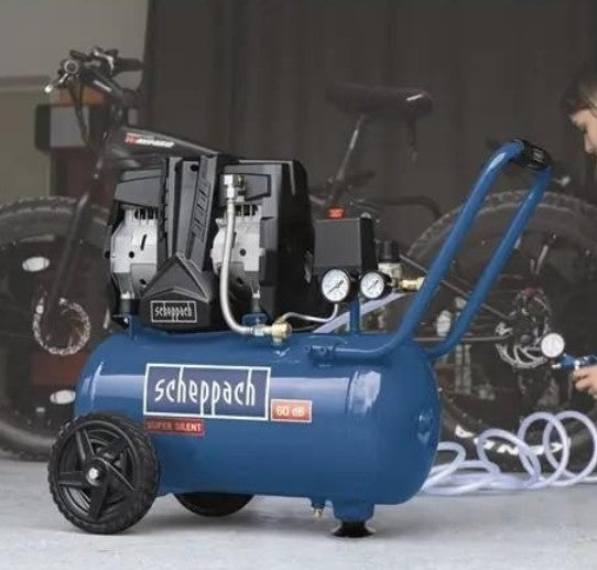 Scheppach hc25si Compressore supersilenziato 24lt bicilindrico 1.1Kw 8bar 60 dB 220v e di Design - Image 4