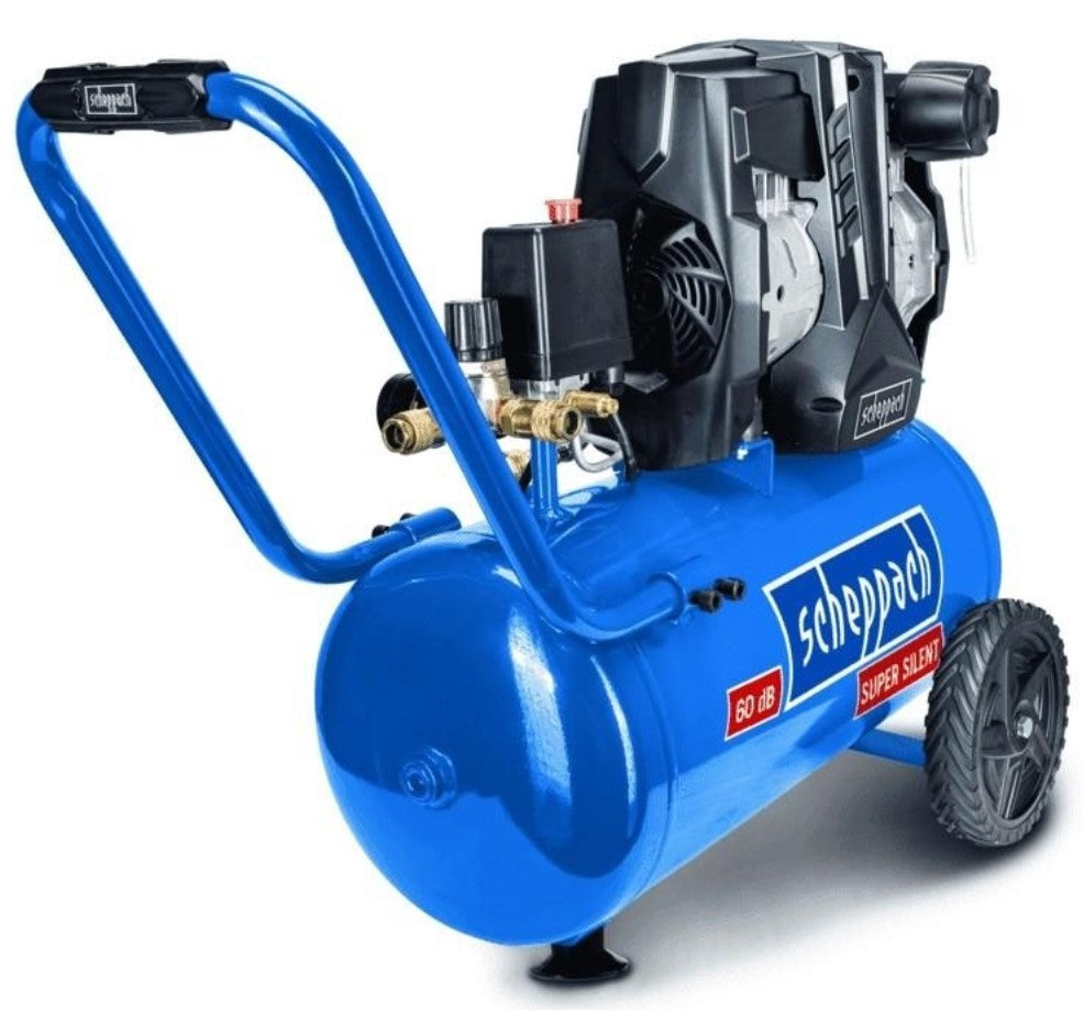Scheppach hc25si Compressore supersilenziato 24lt bicilindrico 1.1Kw 8bar 60 dB 220v e di Design - Image 2