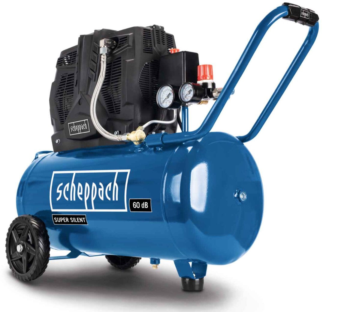 Scheppach hc51si Compressore aria super silenziato 50lt 1.5Kw 8 bar