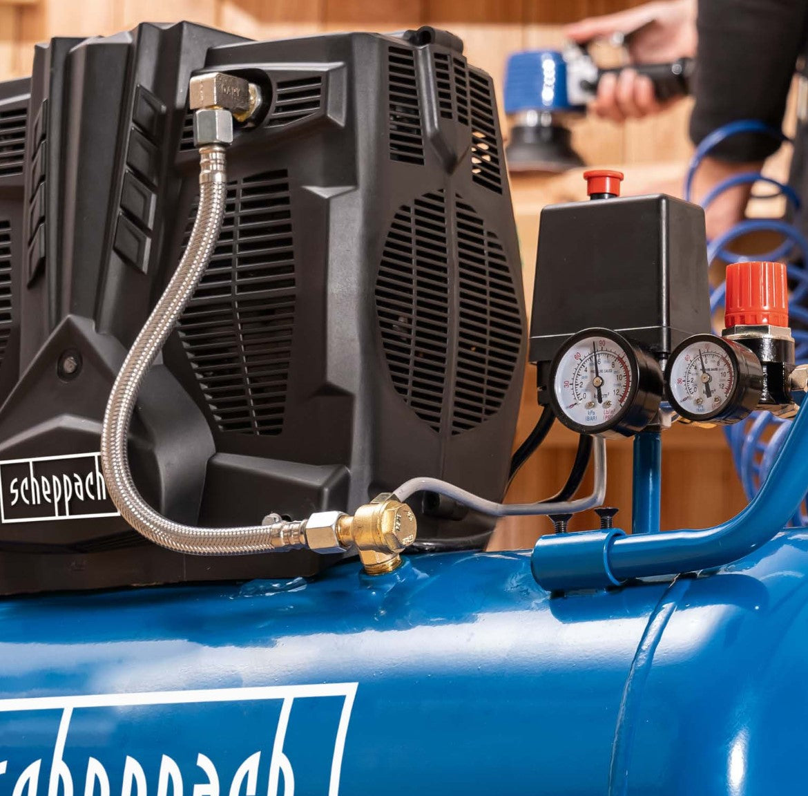 Scheppach hc51si Compressore aria super silenziato 50lt 1.5Kw 8 bar - Image 5