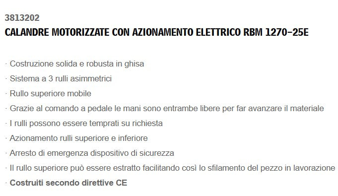 Metallkraft 3813202 CALANDRA MOTORIZZATA CON AZIONAMENTO ELETTRICO RBM 1270-25E 400V larghezza curvatura 1270 mm - Image 4