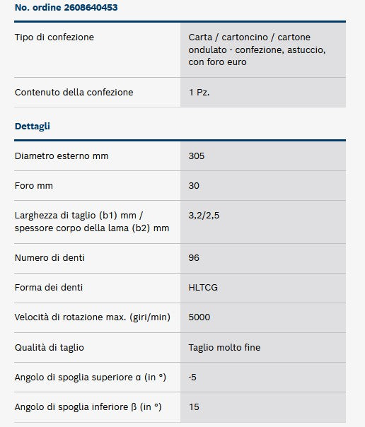 Bosch 2608640453 Disco multimateriale 305x30mm,denti 96,velocit?? max 5000 (giri/min) - Image 2