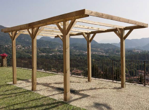 Carport Singolo Eco Senza Copertura - Losa Legnami
