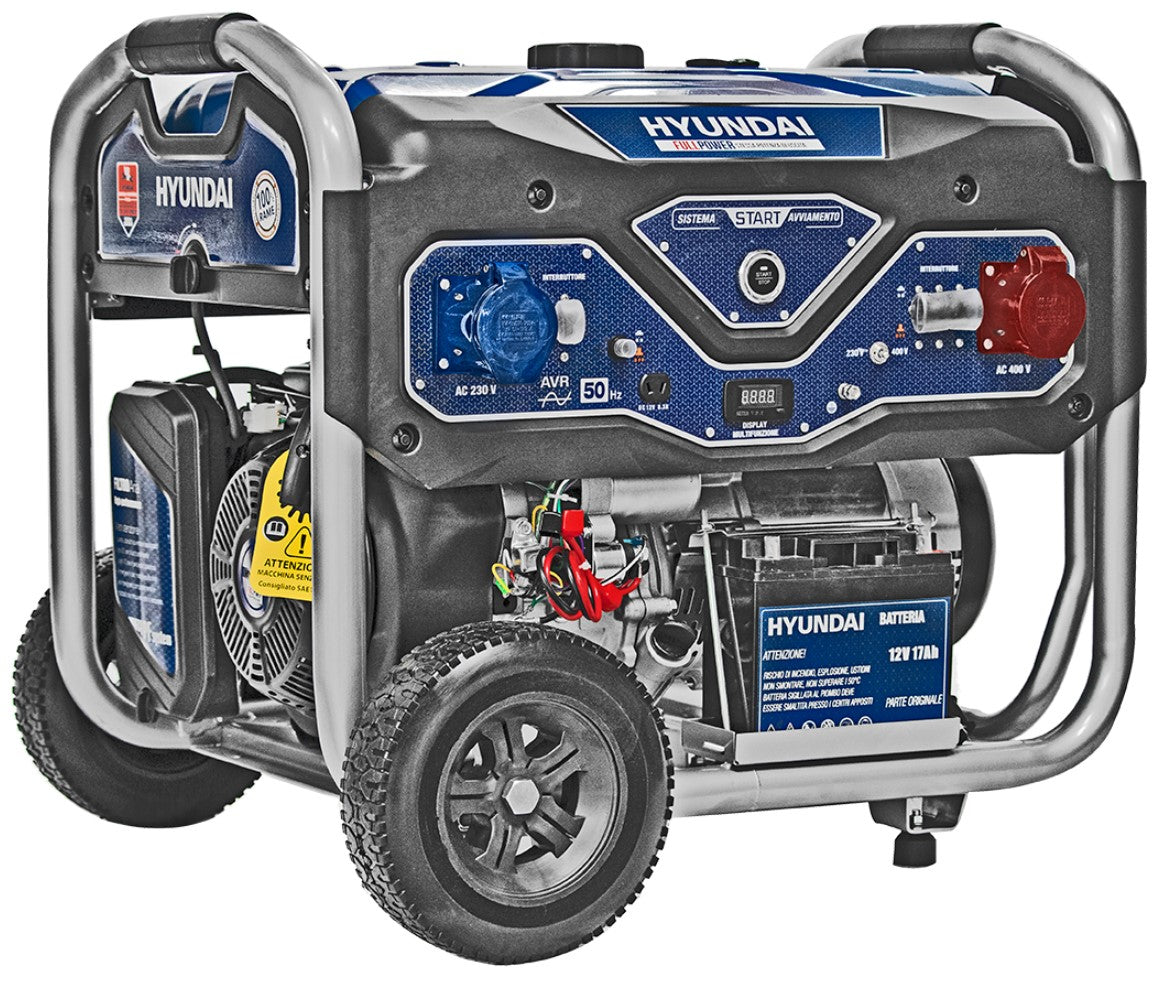 Hyundai 65006 - Generatore benzina 220V-380V LS FULLPOWER , max 5,5Kw 220v e max 6,0Kw 380V