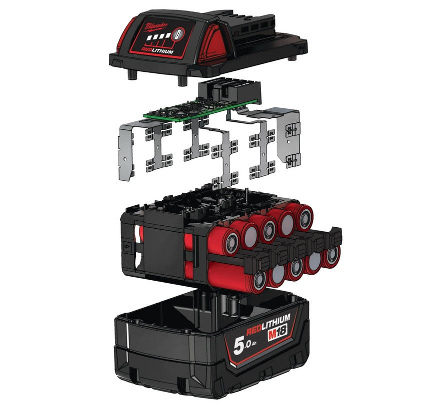 Milwaukee batteria M18B5 18V 5Ah Li-ion per utensili famiglia M18 - Image 4