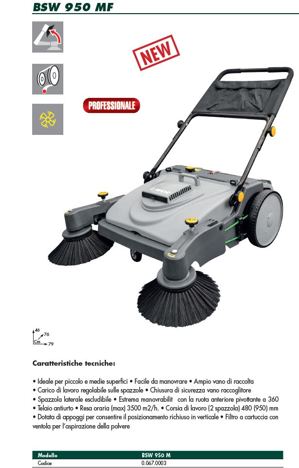 Lavor Spazzatrice BSW 950 MF 39001-00029 professionale