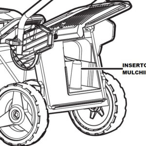Worx 50040313 tappo / inserto mulching per pacciamatura compatibile con WG743E