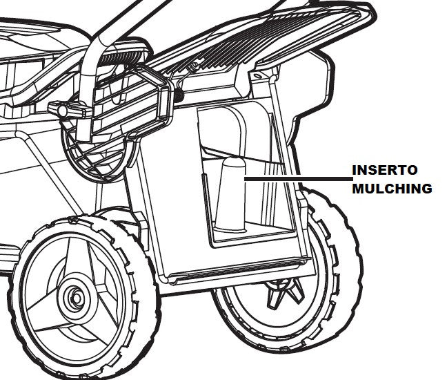 Worx 50040313 tappo / inserto mulching per pacciamatura compatibile con WG743E
