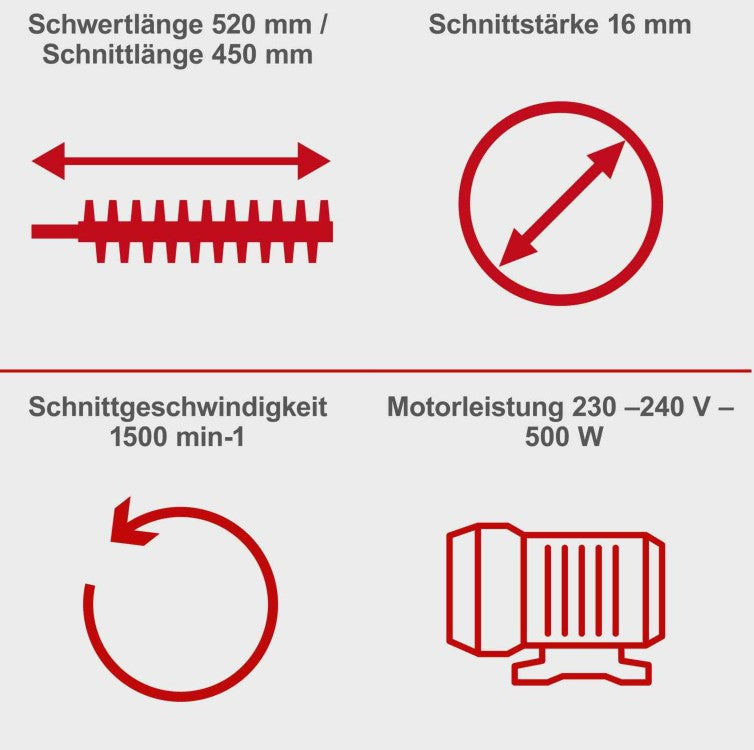Scheppach ETHT500 - Tagliasiepi elettrico orientabile 230V 500W lama 45 cm , asta fino a 2750 mm - Image 3