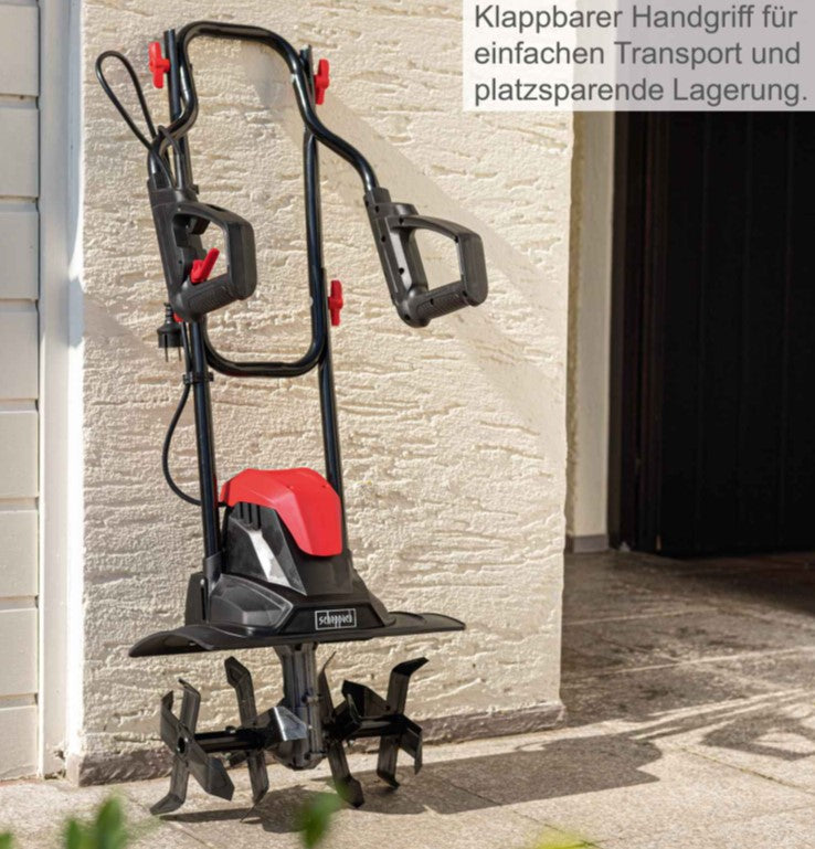 Scheppach mte380 Motozappa zappatrice elettrica richiudibile 4 lame taglio 36cm 220V - Image 2