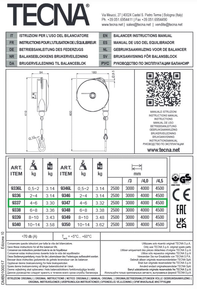 Tecna 9337 portata 4-6 , corsa 2500 - Image 2