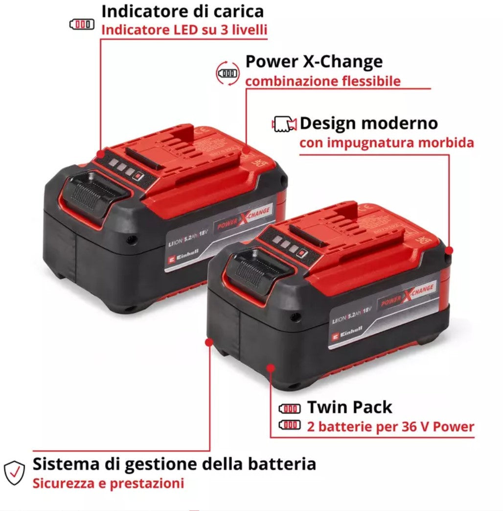 Einhell due batterie da 5,2Ah , 18v PXC-Twinpack - Image 2