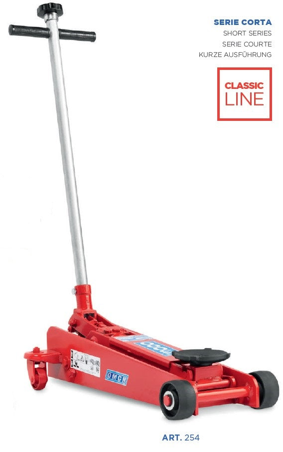 OMCN ART.254 Sollevatore idraulico / cric a carrello , 3,0 Tonnellate , alzata 610 mm