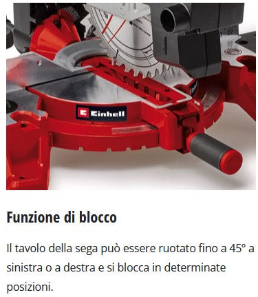 Einhell TE-MS 254 T - Troncatrice con piano superiore ,254 mm, testa inclinabile - Image 2