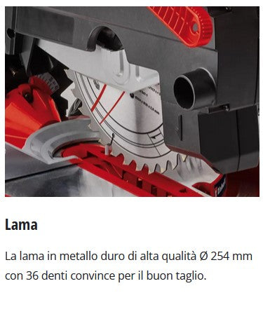Einhell TE-MS 254 T - Troncatrice con piano superiore ,254 mm, testa inclinabile - Image 5