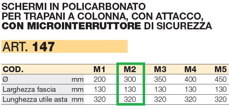 LTF 147.M2 PROTEZIONE TRAPANO CMICRO 300 MM - Image 2