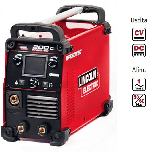 Saldatrice inverter multifunzione Lincoln Electric Speedtec 200C (200 A) solo corpo e cavo massa - Image 2