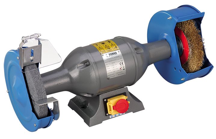 Fervi 0556 - Smerigliatrice combinata professionale con alberi lunghi 750W