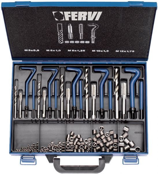 Fervi E010 - Kit riparazione filetti m5 - M12 inox