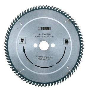 Fervi 0762/300 - Disco 300 mm per alluminio e materiali plastici con riporto in metallo duro foro 32mm