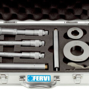 Fervi M019/12/20 - Assortimento micrometri a tre punte per interni, per fori ciechi