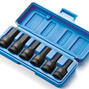 Fervi SI413M006 - Set 6 bussole esagonali maschio ad impatto