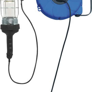 Fervi 0428 - Avvolgicavo auto-rientrante con portalampada