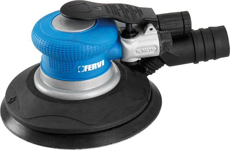 Fervi 0458 - Levigatrice pneumatica rotorbitale 150 mm con aspirazione