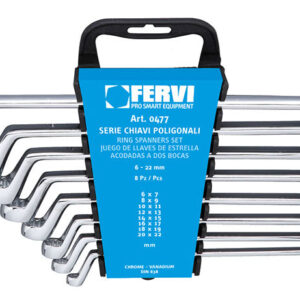 Fervi 0477 - Serie chiavi poligonali 6??22 mm