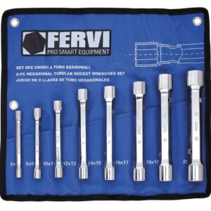 Fervi 0442 - Set chiavi a tubo esagonali 8pz