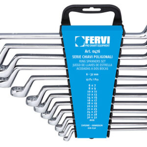 Fervi 0476 - Serie chiavi poligonali 6-32 mm