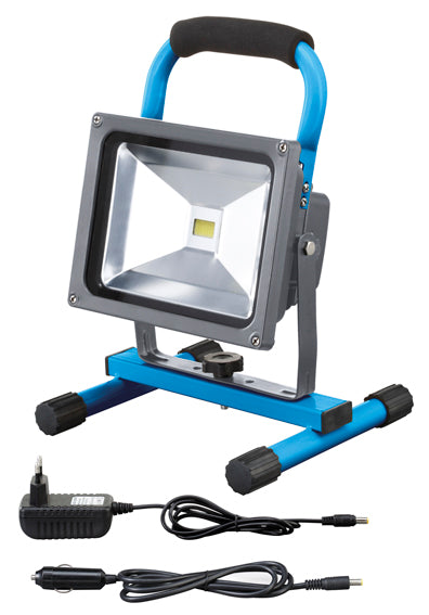 Fervi 0445/20 - Faretto a led ricaricabile 20w 600/1400 lm