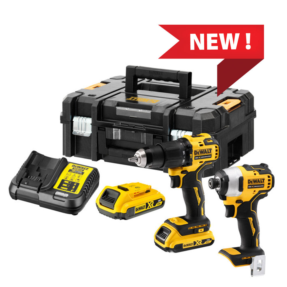 Kit Dewalt 2Ah DCK2062D2T - Trapano avvitatore DCD709 + Avvitatore a impulsi 1/4