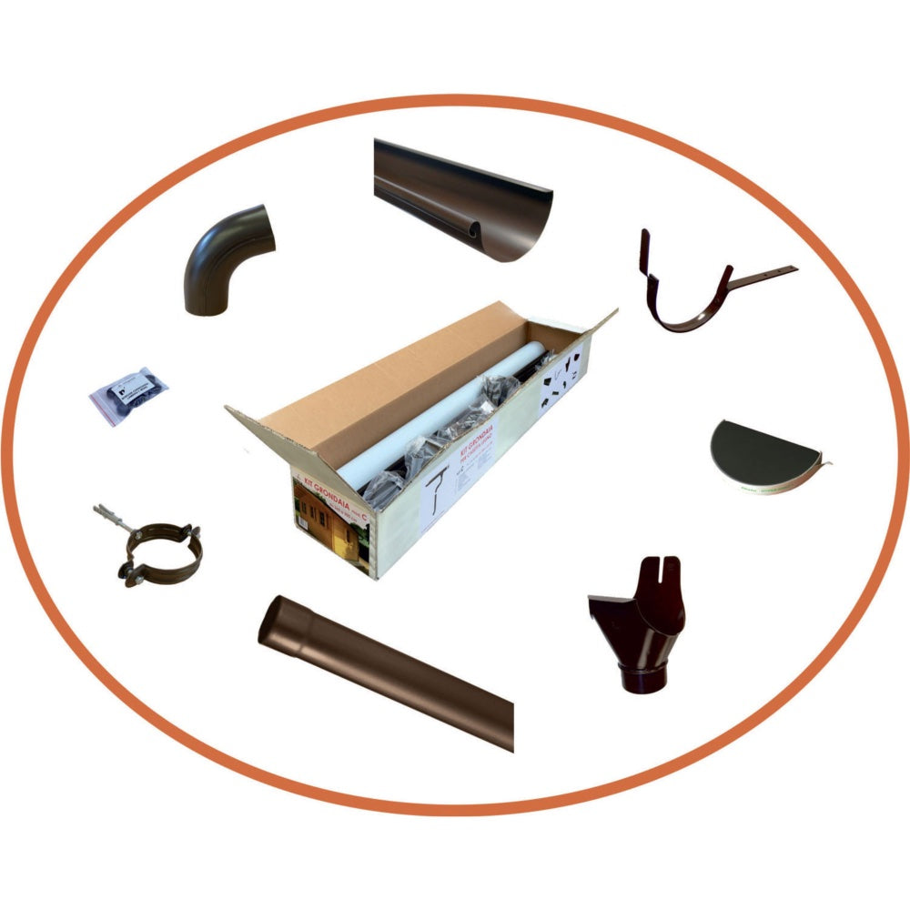 Losa Legnami Kit grondaie D - Grondaie per casette con falde da cm. 301 a cm. 349 - Image 2