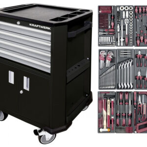 Kraftwerk 102.220.511 - Carrello officina completo con assortimento 286 utensili