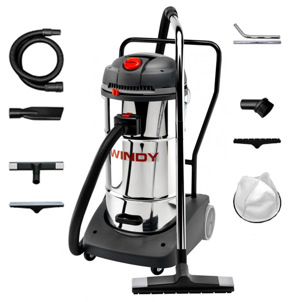 Lavor Windy 365 IR - Aspiratore industriale 3 motori 3600W 65l
