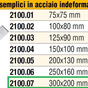 LTF 2100.07 Squadra a 45?? semplice in acciaio indeformabile DIN 875/II
