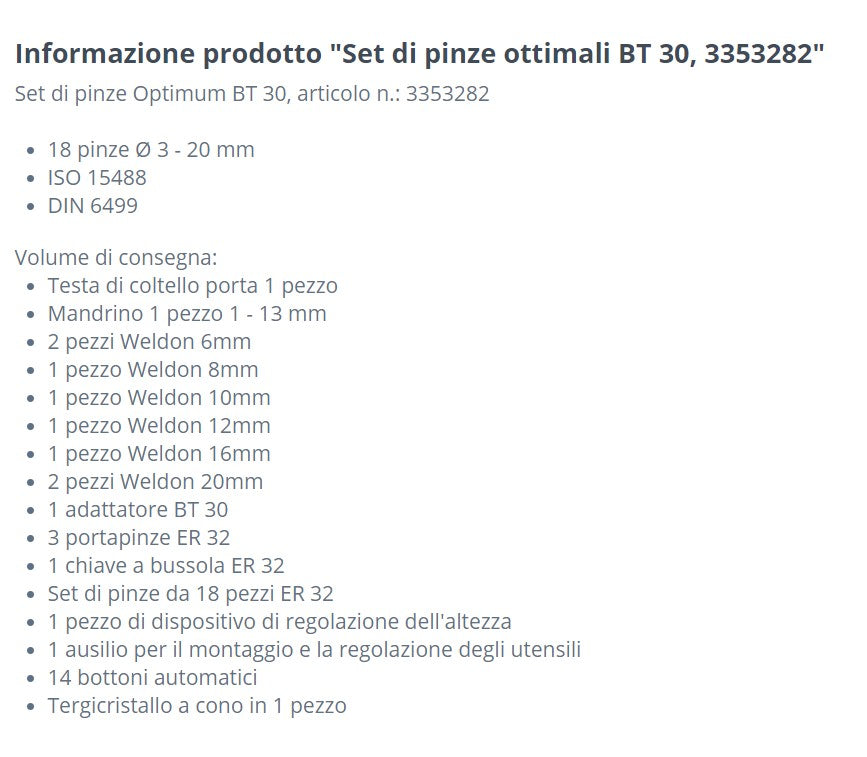 LTF 3353282 BT 30 Set di pinze ottimali - Image 2