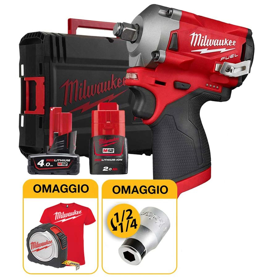 Milwaukee M12 FIWF12-422X, avvitatore ad impulsi 12V 1/2