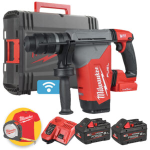 Milwaukee M18 ONEFHPX-802X - Martello perforatore SDS M18 FUEL da 32 mm ONE-KEY - 2 x 8Ah FORGE