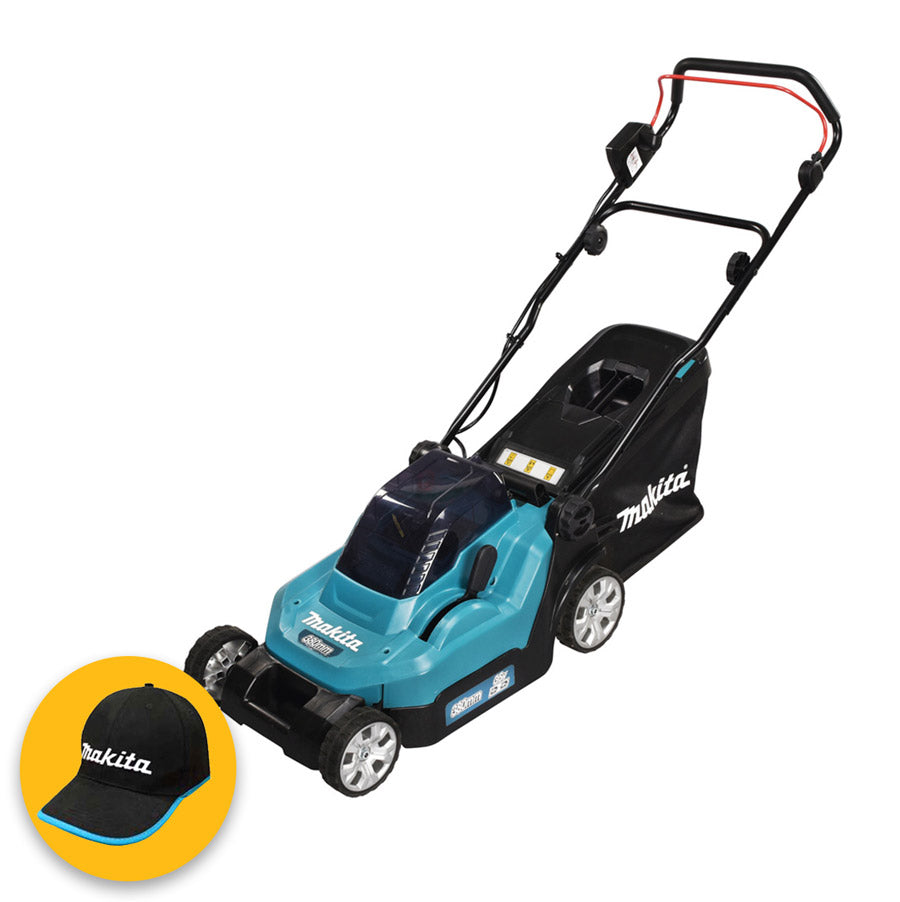 Makita DLM382Z - Rasaerba a batteria a spinta 36V (18 + 18) 38 cm - solo corpo