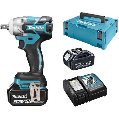 Makita DTW285RTJ Avvitatore ad impulsi 18V 1/2 + 2 batterie 5Ah con OMAGGIO