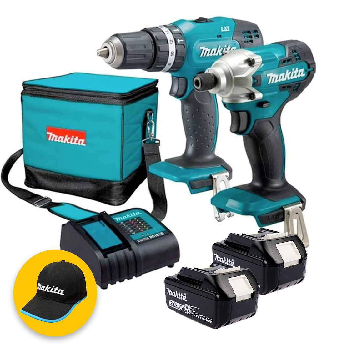 Makita DLX2336X - Trapano a percussione 18V + Avvitatore a impulsi - 2 x 3Ah in borsa