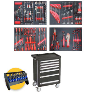 Marcotools 05.088.150 - Carrello cassettiera officina 7 cassetti completo di 184 utensili