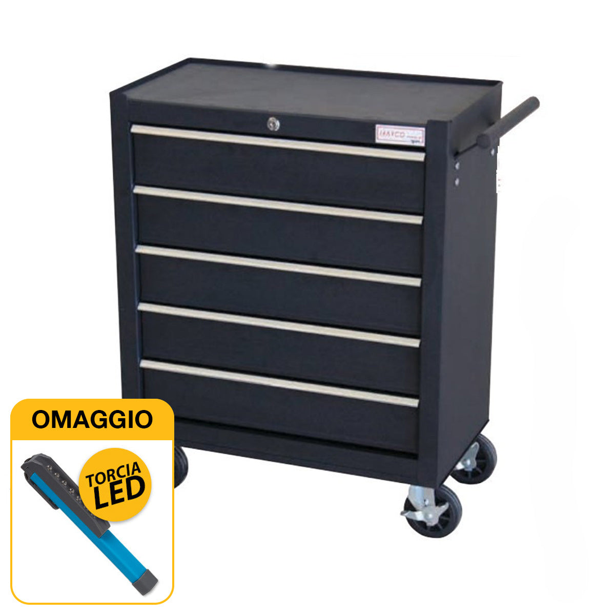 Marcotools 05.088.40 - Mini carrello attrezzi per officina, vuoto con OMAGGIO